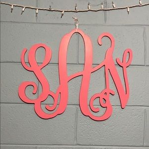 monogram wall hang